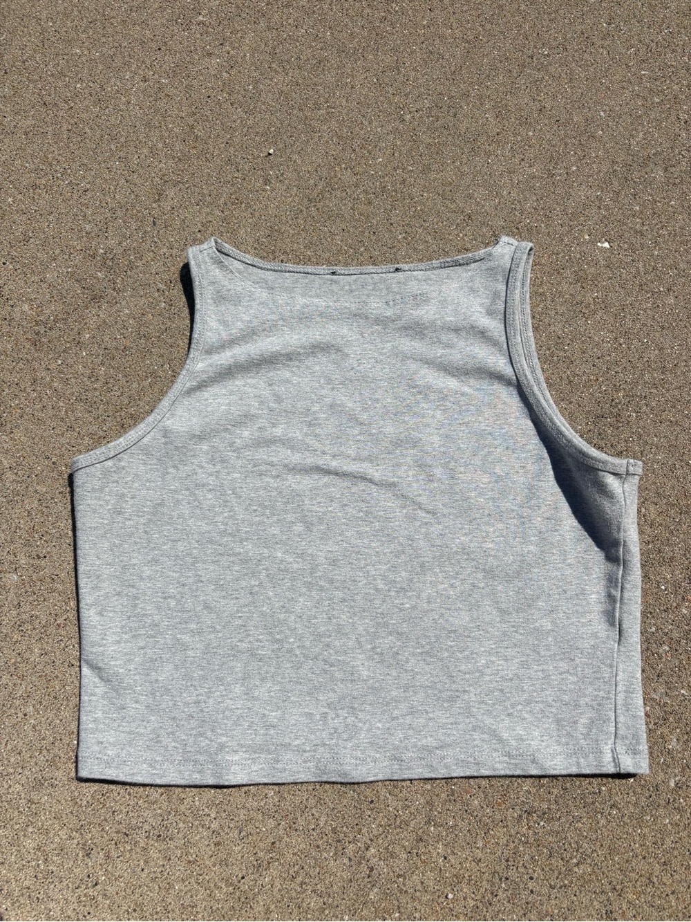 Forever 21 Light Heather Gray Crop Tank